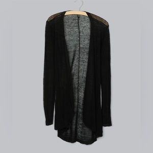 Eileen Fisher Women's Black Long Sleeve Hemp Duster Cardigan
